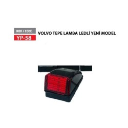 MARKER LAMBA VOLVO TEPE LEDLİ 12V - 24V KIRMIZI YÜCE YP-58 YERLİ