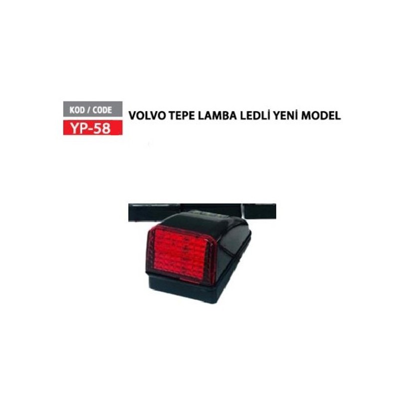 MARKER LAMBA VOLVO TEPE LEDLİ 12V - 24V KIRMIZI YÜCE YP-58 YERLİ