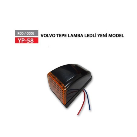 MARKER LAMBA VOLVO TEPE LEDLİ 12V - 24V SARI YÜCE YP-58 YP-58S YERLİ