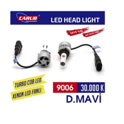 XENON LED TURBO SİLVER FANLI CARUB 9006 30000K MAVİ 0411106 CARUB