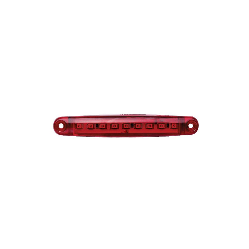 LEDLİ LAMBA PARMAK 9 LED KOMPLE ŞEFFAF İNCE TİP KIRMIZI 12-24V 100X15M