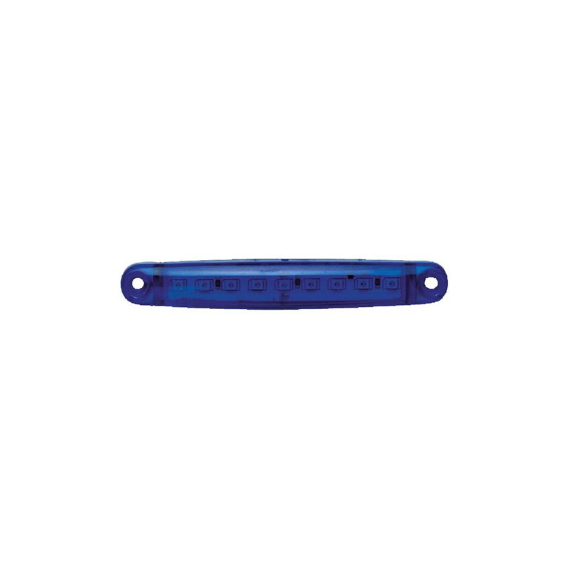 LEDLİ LAMBA PARMAK 9 LED KOMPLE ŞEFFAF İNCE TİP MAVİ 12-24V 100X15MM F
