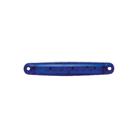 LEDLİ LAMBA PARMAK 9 LED KOMPLE ŞEFFAF İNCE TİP MAVİ 12-24V 100X15MM F