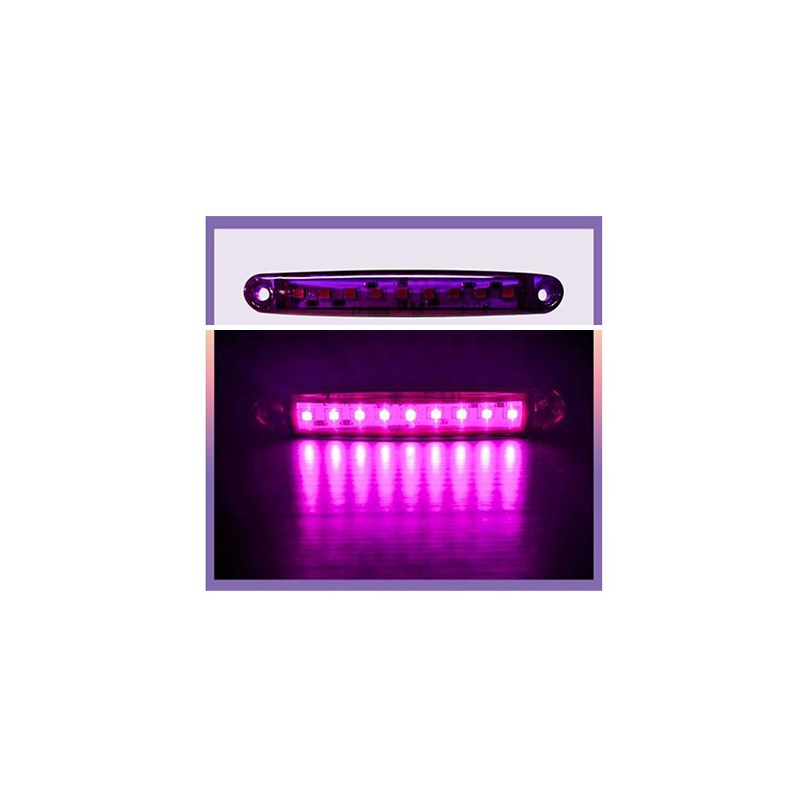 LEDLİ LAMBA PARMAK 9 LED KOMPLE ŞEFFAF İNCE TİP MOR 12-24V 100X15MM FT