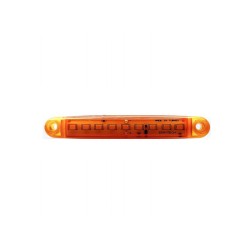 LEDLİ LAMBA PARMAK 9 LED KOMPLE ŞEFFAF İNCE TİP SARI 12-24V (KOYU) 100