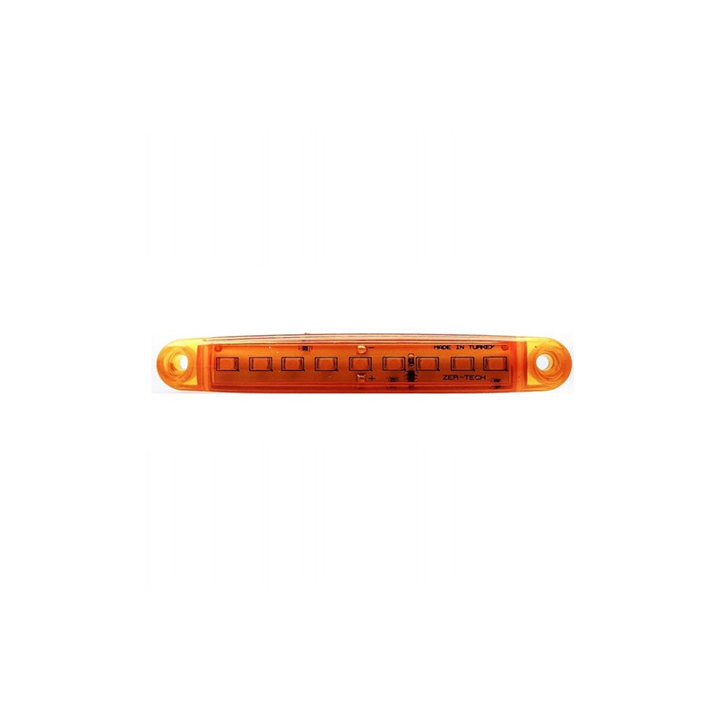 LEDLİ LAMBA PARMAK 9 LED KOMPLE ŞEFFAF İNCE TİP SARI 12-24V (KOYU) 100