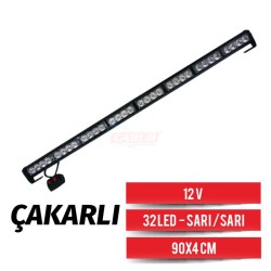 ÇAKAR LAMBA LED BAR 12-24V 90X4CM SARI-SARI 4LEDLİ 8PRÇ 4202920 CARUB