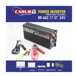 İNVERTÖR 24V-220V YÜKSELTİCİ 1500W USBLİ 4601004 CARUB