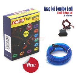 ELASTİK NEON KABLO 2MT SIKIŞTIRMALI 12V MAVİ 4327557 CARUB