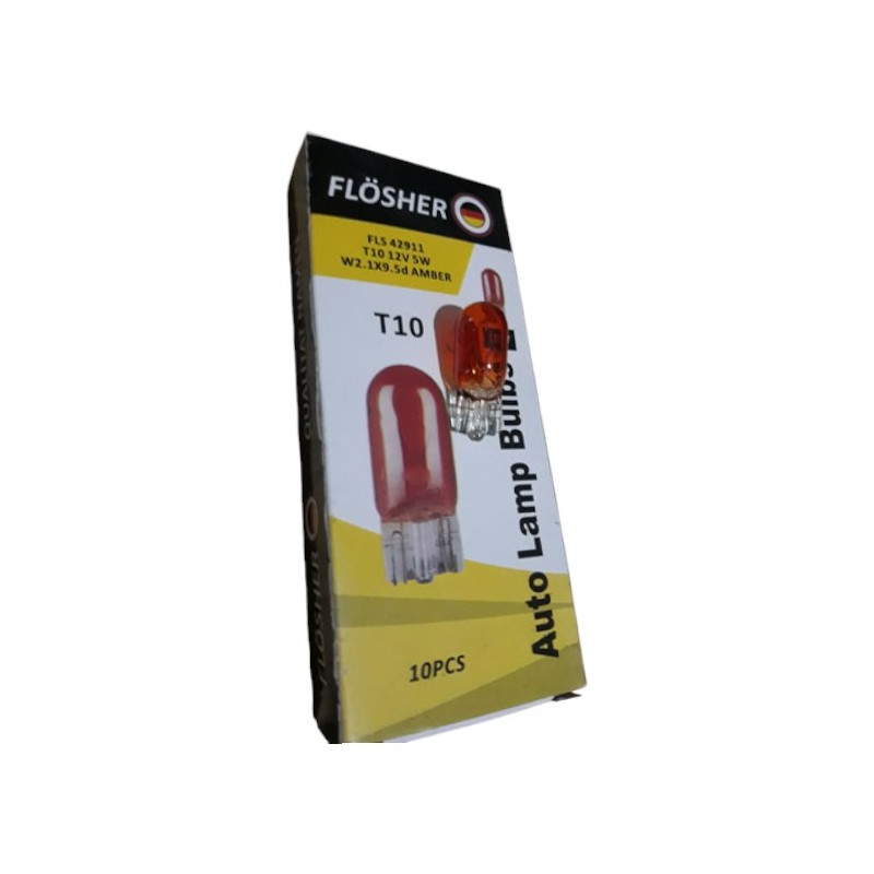 AMPÜL NORMAL DİPSİZ T10 12V 5W AMBER TURUNCU GERMANY FLÖSSER FLS 42911