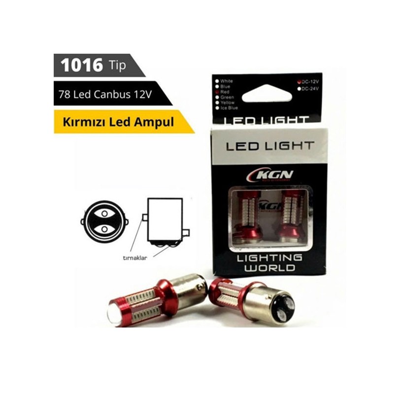 AMPÜL 1016 LED 12V KIRMIZI 4506019 KGN