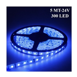 ELASTİK LED SİLİKONLU 5MT 300 LED MAVİ 24V LR178M 24 LR-178B-24V LEADE