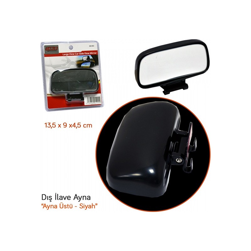 AYNA KÖR NOKTA EĞİTMEN AYNA ÜSTÜ İLAVE SİYAH 13x7x4CM 0225004 CARUB