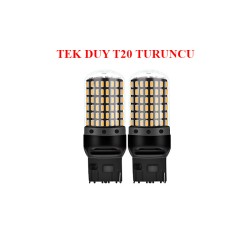 AMPÜL DİPSİZ LED 12V T20 21W TEK 36 LED SMD CANBUS TURUNCU KGN 4504002
