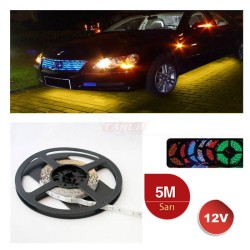 ELASTİK LED SİLİKONLU 5MT 300 LED 12V SARI CARUB 4327481 CARUB