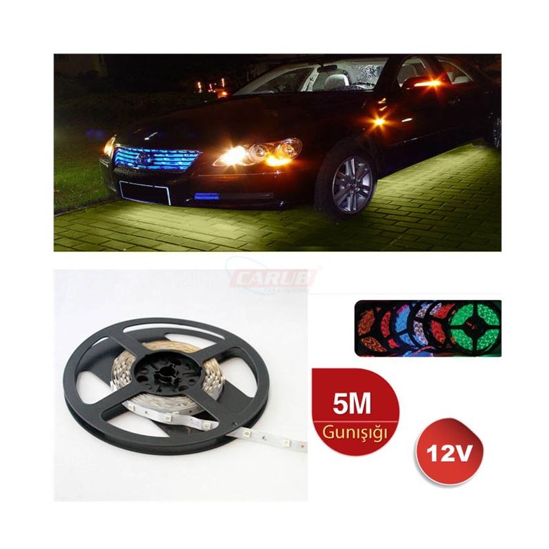 ELASTİK LED SİLİKONLU 5MT 300 LED 12V GÜNIŞIĞI CARUB 4327483 CARUB