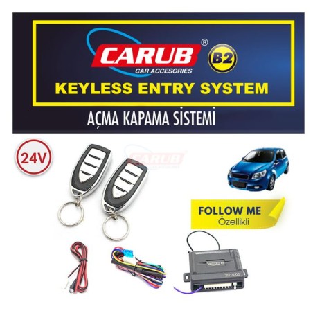 AÇMA KAPAMA SİN. ÇIKIŞLI BAGAJ AÇMA FOLLOW ME 24V KROM SİYAH 4602114 C
