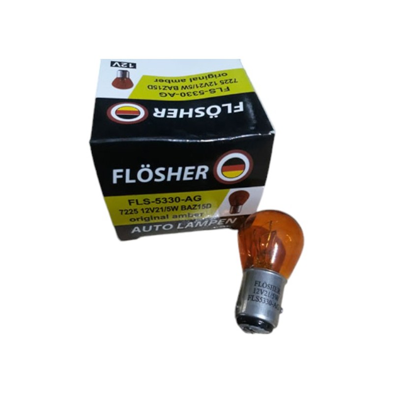 AMPÜL NORMAL 12V 1016 21/5W YAKIN TIRNAK AMBER TUTUNCU ORJİNAL CAM FLS