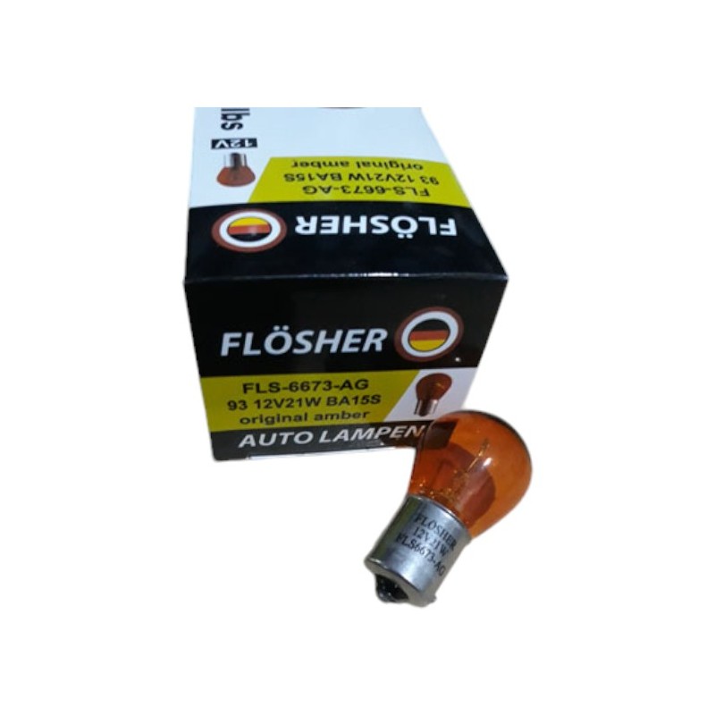AMPÜL NORMAL 12V 93 21W AMBER TURUNCU ORJİNAL CAM FLS 6673-AG FLS-6673