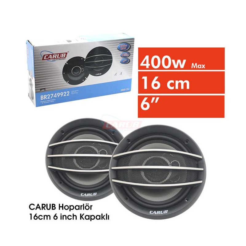 OTO HOPARLÖR YUVARLAK 16CM KAPAKLI CARUB 274992 2749922 CARUB
