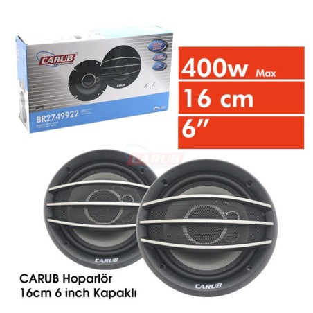 OTO HOPARLÖR YUVARLAK 16CM KAPAKLI CARUB 274992 2749922 CARUB