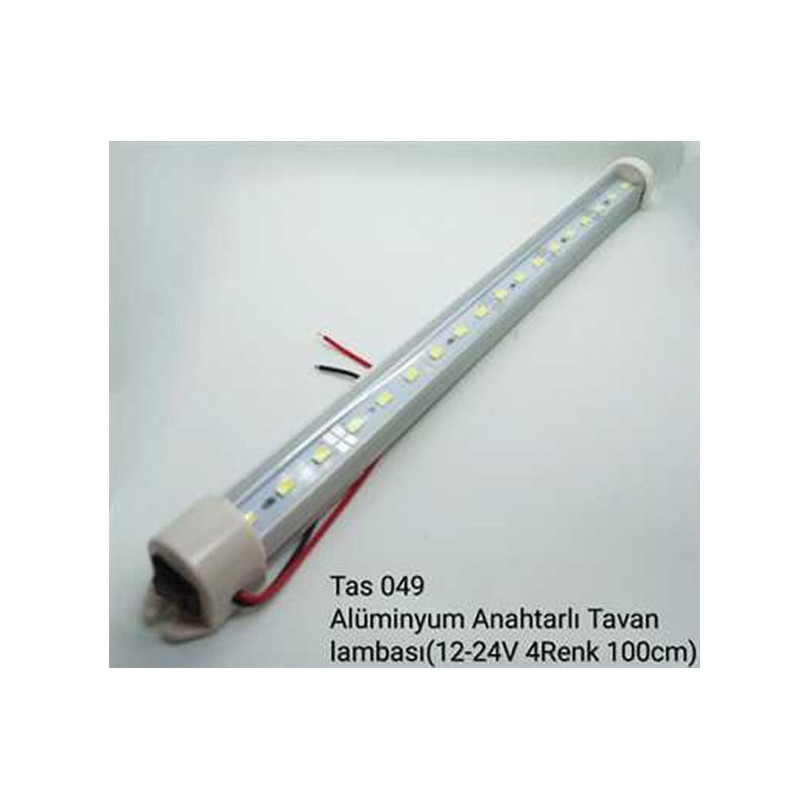 TAVAN LAMBASI ANAHTARLI ALÜMİNYUM 24V BEYAZ 100CM TAS 049B-24 TAS049B-