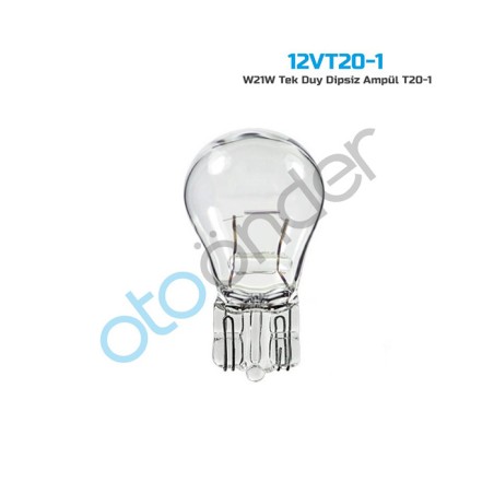 AMPÜL NORMAL DİPSİZ T20 12V 21W TEK DUY SENTİNEL 12VT20 1 12VT20-1 SEN