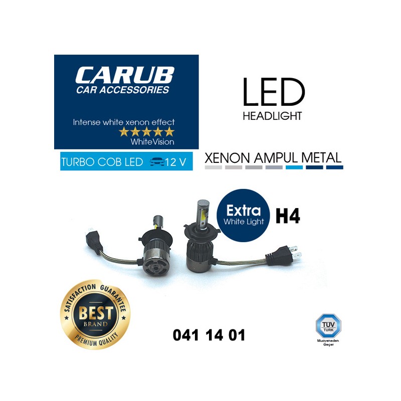 XENON LED TURBO C.O.B FANLI CARUB H4 0411401 CARUB