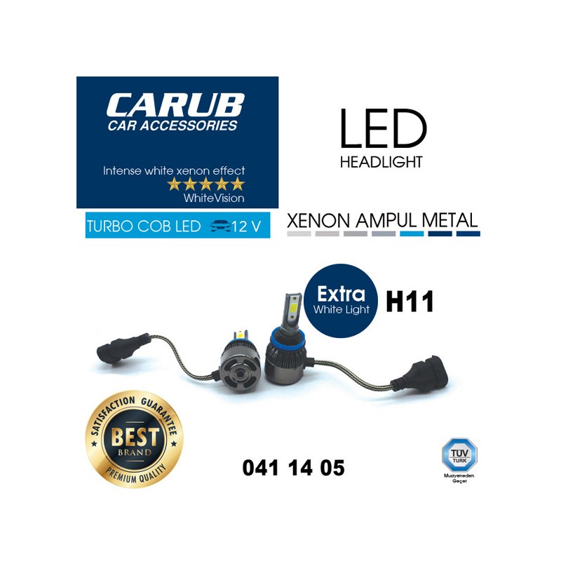 XENON LED TURBO C.O.B FANLI CARUB H11 0411405 CARUB