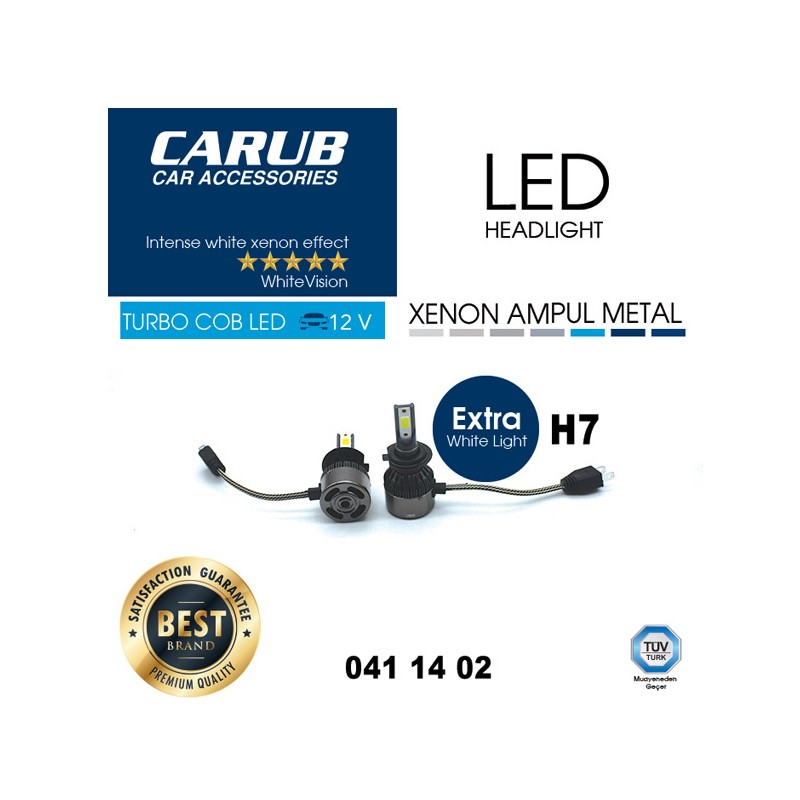 XENON LED TURBO C.O.B FANLI CARUB H7 0411402 CARUB
