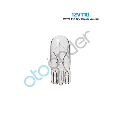 AMPÜL NORMAL DİPSİZ T10 12V 5W SENTİNEL 12VT10 SENTİNEL