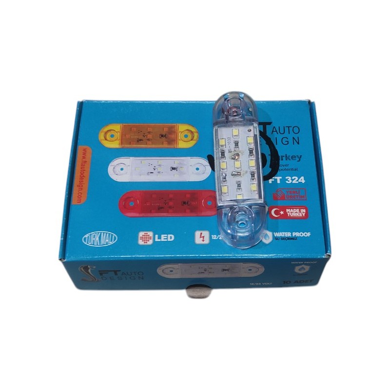 LEDLİ LAMBA TOMBUL PARMAK ÇAMURLUK İÇİ - ARAÇ ALTI 9 LED BEYAZ 85X25MM