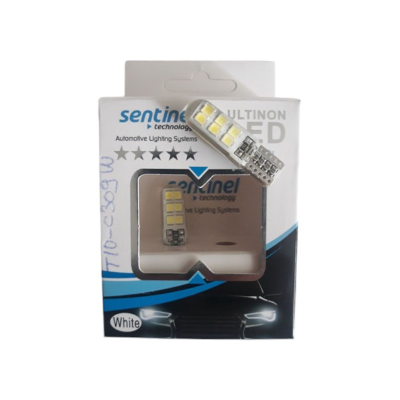 AMPÜL DİPSİZ LED 12V T10 12 LED CANBUS SİLİKONLU BEYAZ T10 C309-W T10-