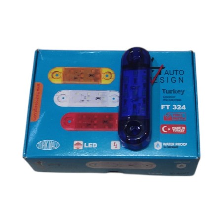 LEDLİ LAMBA TOMBUL PARMAK ÇAMURLUK İÇİ - ARAÇ ALTI 9 LED MAVİ 85X25MM