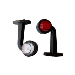 LAMBA TAKOZ BOYNUZ TİP BÜYÜK 18 LED WAS MODEL KIRMIZI-BEYAZ 12-24V FT