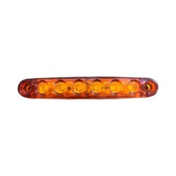 LED LAMBA PARMAK 6 LED MERCEKLİ ŞEFFAF SARI 12V 100X15MM FT 328B FT-32