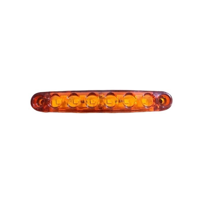LED LAMBA PARMAK 6 LED MERCEKLİ ŞEFFAF SARI 12V 100X15MM FT 328B FT-32
