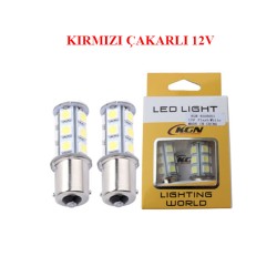 AMPÜL 93 LED 12V 18 LED (5050 LED)ÇAKARLI KIRMIZI 4508084 KGN