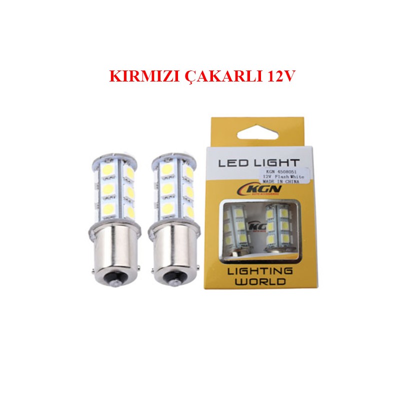 AMPÜL 93 LED 12V 18 LED (5050 LED)ÇAKARLI KIRMIZI 4508084 KGN