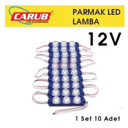 LED LAMBA MODÜL TİP 3 LEDLİ MERCEK CAMLI SOFT MAVİ 12V 0409929 CARUB