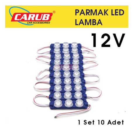 LED LAMBA MODÜL TİP 3 LEDLİ MERCEK CAMLI SOFT MAVİ 12V 0409929 CARUB