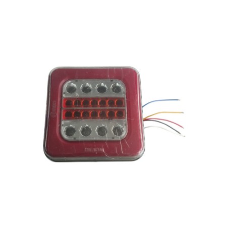 STOP LAMBASI LEDLİ NEON KARE HAMBURGER 4 FONK. 12-24V TAS104 TAS