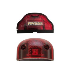 PLAKA LAMBASI LEDLİ KOBRA TİP KIRMIZI 12-24V 55X102X60MM FT-360 MUADİL