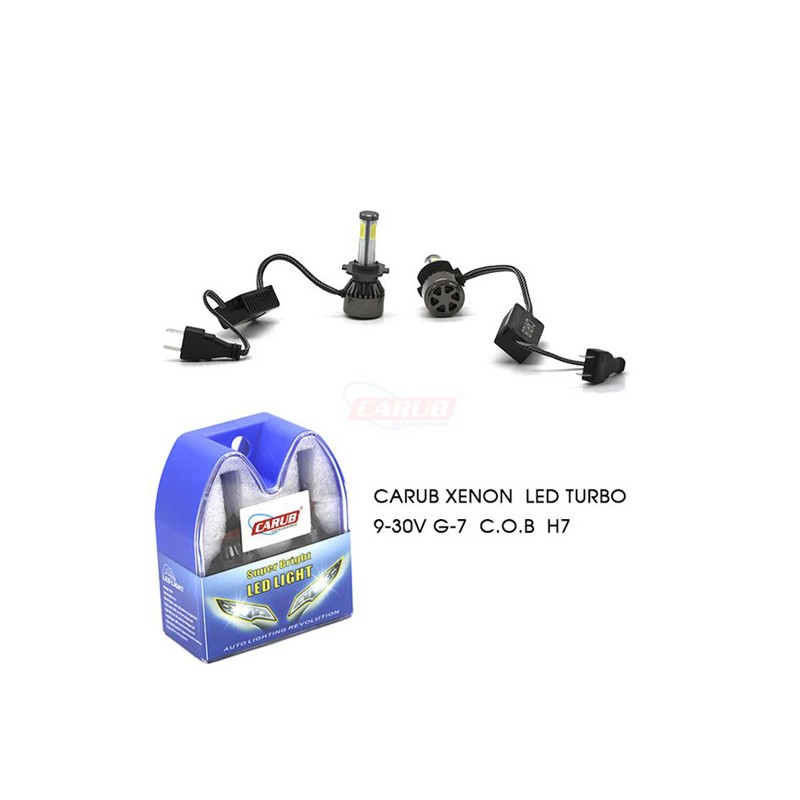 XENON LED YENİ NESİL C.O.B LED CARUB H7 FANLI 9-30V BEYAZ 0411271 CARU