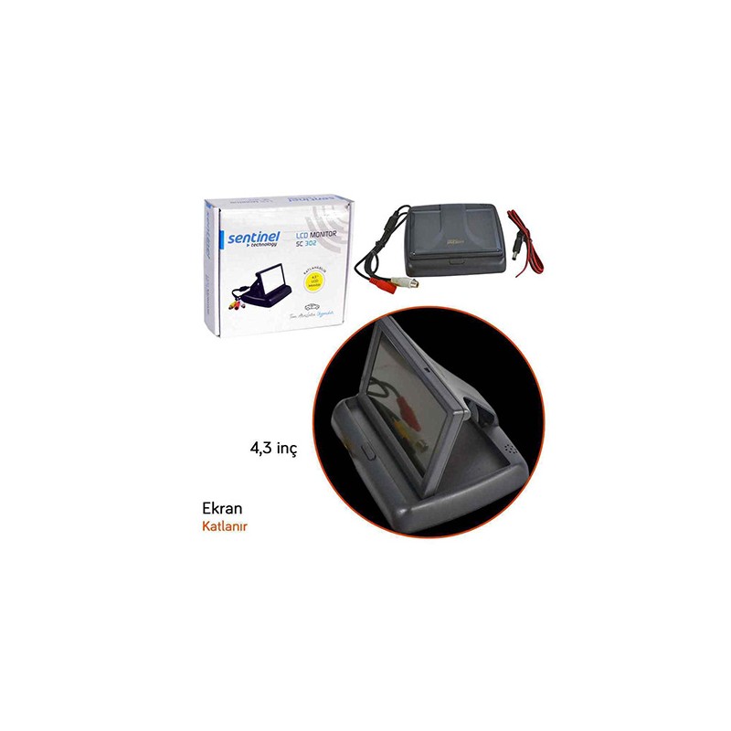 EKRAN 4,3 KATLANABİLİR (TEK EKRAN) SC-302 SENTİNEL