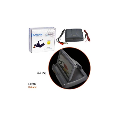EKRAN 4,3 KATLANABİLİR (TEK EKRAN) SC-302 SENTİNEL