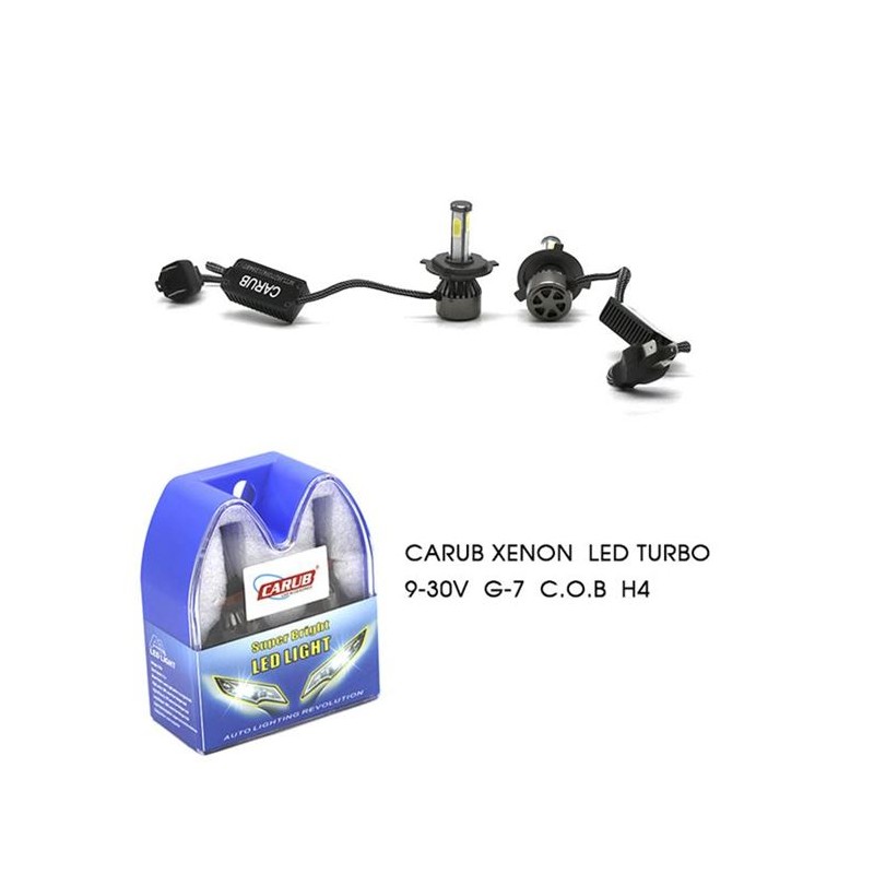 XENON LED YENİ NESİL C.O.B LED CARUB H4 FANLI 9-30V BEYAZ 0411270 CARU