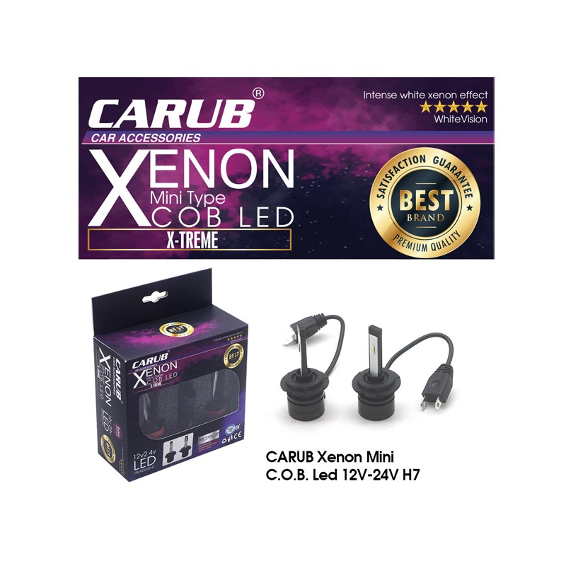 XENON LED X-TREME MİNİ C.O.B LED 12-24V CARUB H7 0411281 CARUB