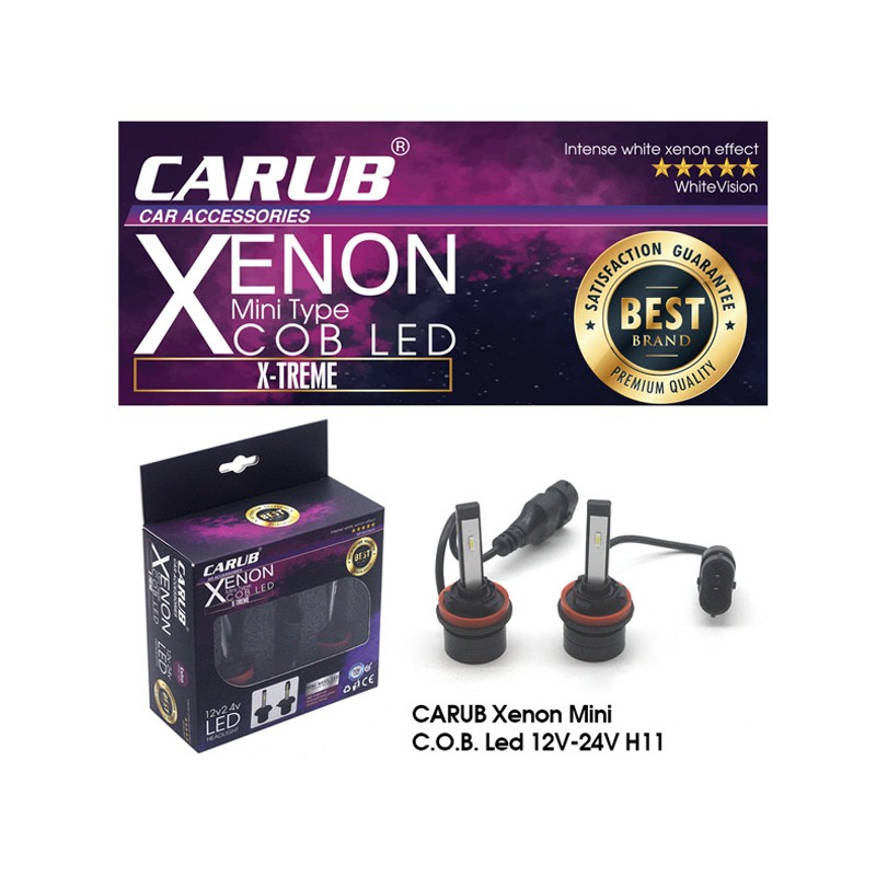 XENON LED X-TREME MİNİ C.O.B LED 12-24V CARUB H11 0411284 CARUB