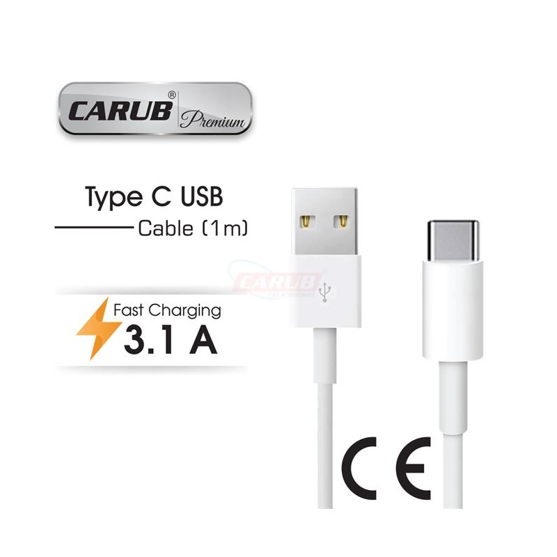 ŞARJ CİHAZI KABLOSU USB-TYPE C 1MT CARUB 5901856 CARUB